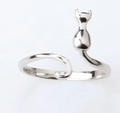 Bague Chat Edouard argent maman sans notice