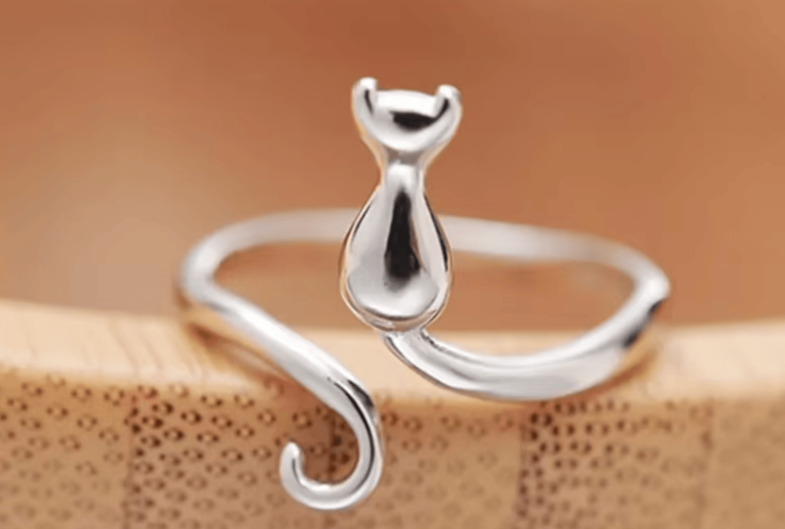 Bague Chat Edouard argent maman sans notice