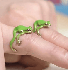 Bague Grenouille verte ajustable maman sans notice