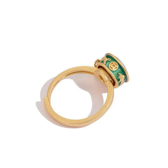 Bague roue de prière verte tibétaine bouddhiste maman sans notice