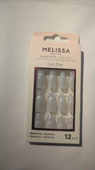 Boîte de faux ongles Blanc brillants pailletés maman sans notice