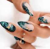 Boîte de faux ongles Vert émeraude maman sans notice