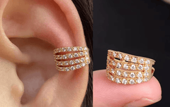 Boucle d'oreille ear cuff pour cartilage-Maria maman sans notice