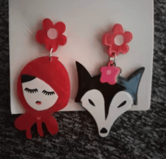 Boucles d'oreilles Petit chaperon rouge maman sans notice