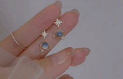 Boucles d'oreilles planète bleue maman sans notice