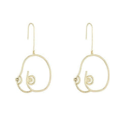 Boucles d'oreilles seins et buste de femme maman sans notice