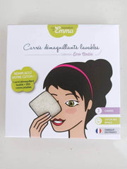 Carrés démaquillants lavables en coton Bio kit Eco Belle maman sans notice