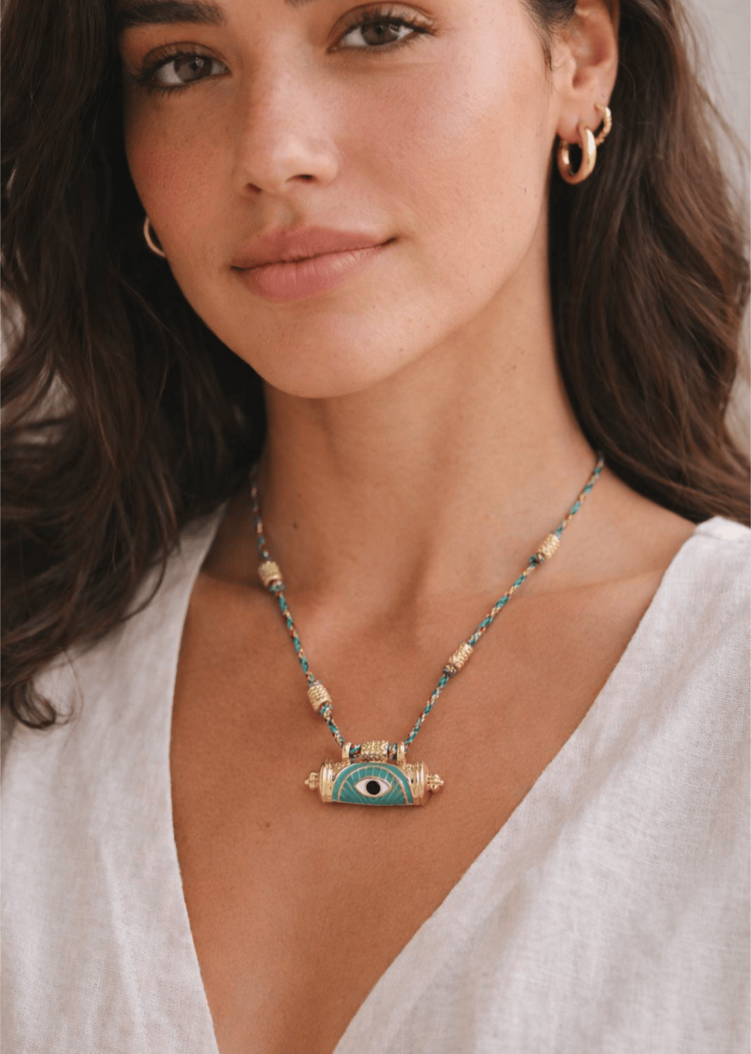 Collier talisman oeil de protection mamansansnotice