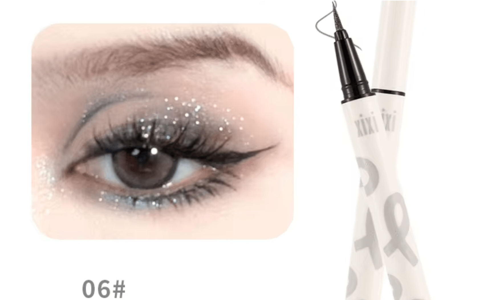 Eye liner Gris pailleté maman sans notice