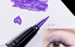 Eye liner violet pailleté maman sans notice