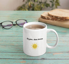 Mug pour maman en PMA deux barres et soleil maman sans notice