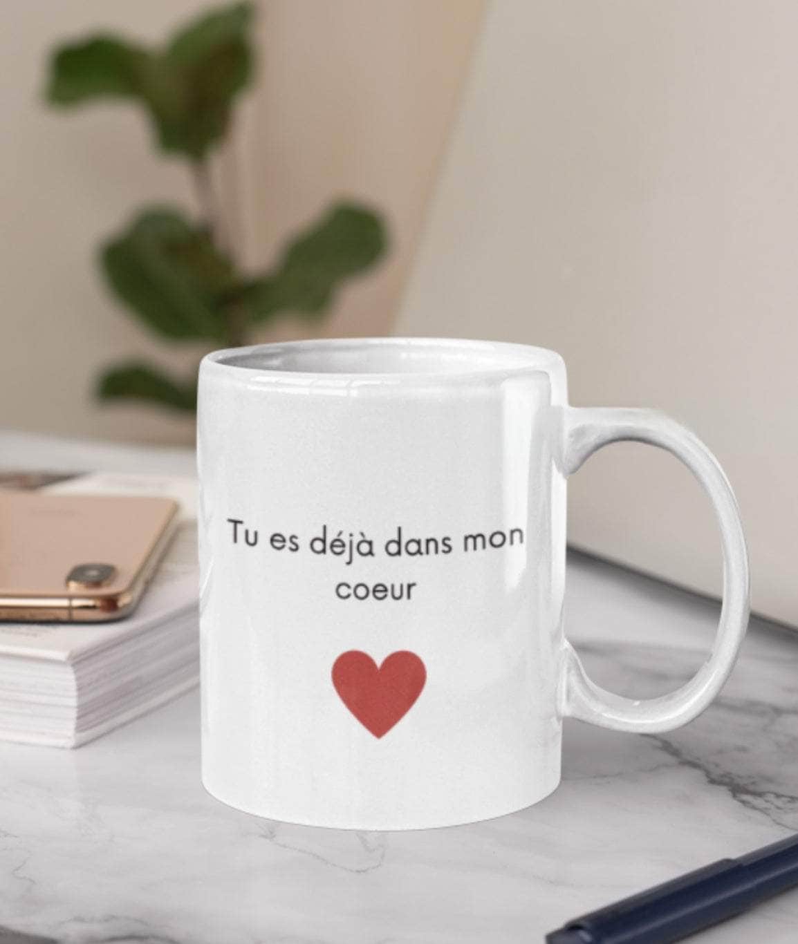Mug pour maman en PMA Tu es déjà dans mon coeur maman sans notice