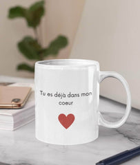 Mug pour maman en PMA Tu es déjà dans mon coeur maman sans notice