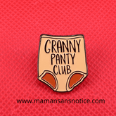 Pin's culotte de mamie-féminist maman sans notice