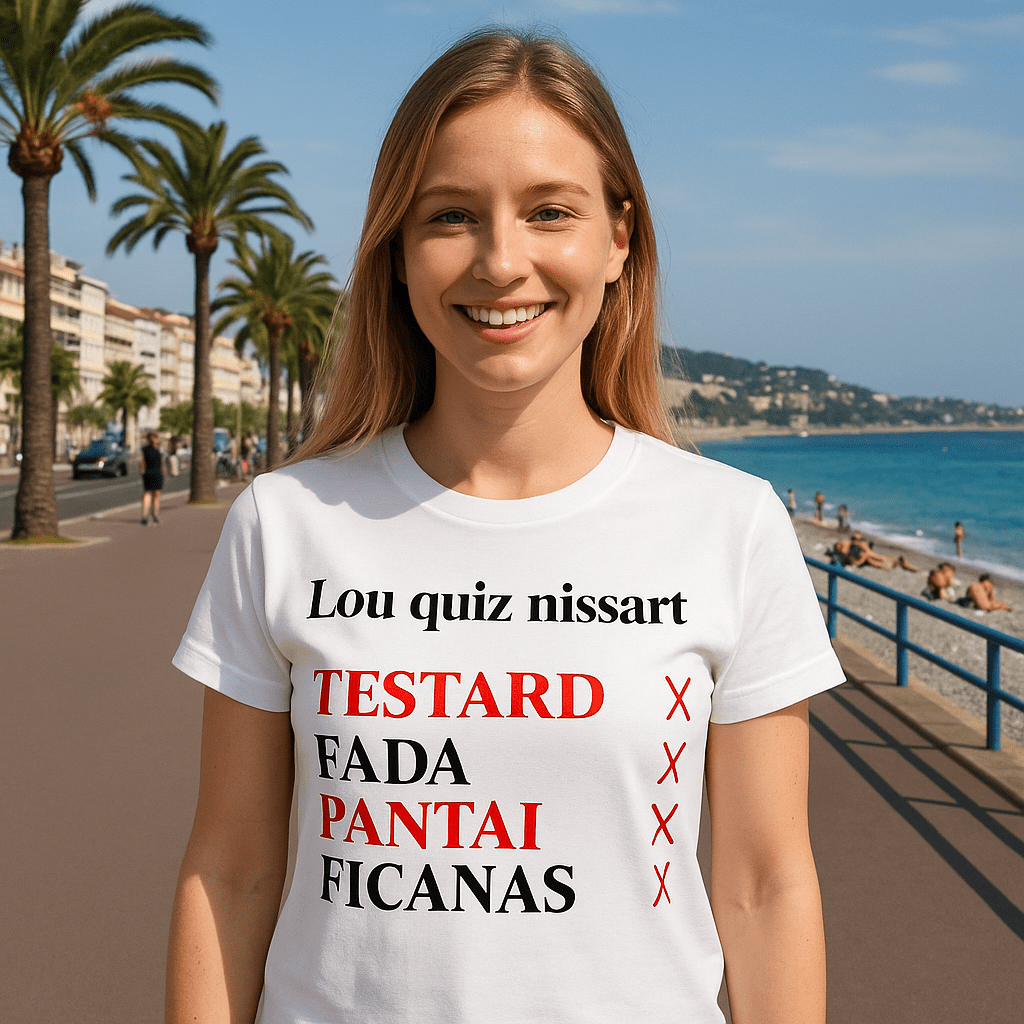 Tee-shirt niçois Lou quiz nissart mamansansnotice