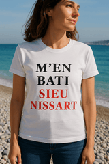 Tee-shirt niçois m'en bati sieu nissart Femme mamansansnotice