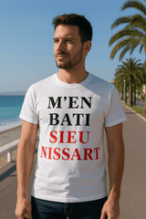 Tee-shirt niçois m'en bati sieu nissart Homme mamansansnotice