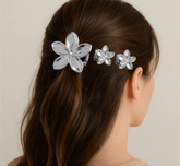 Trois pinces à cheveux Fleurs de Tahiti maman sans notice
