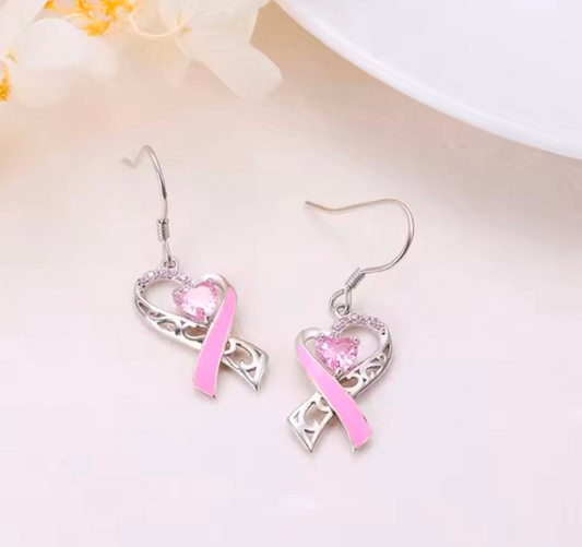 Boucles d’Oreilles Ruban 2 Rose à strass : Un Bijou Plein de Sens et d’Élégance