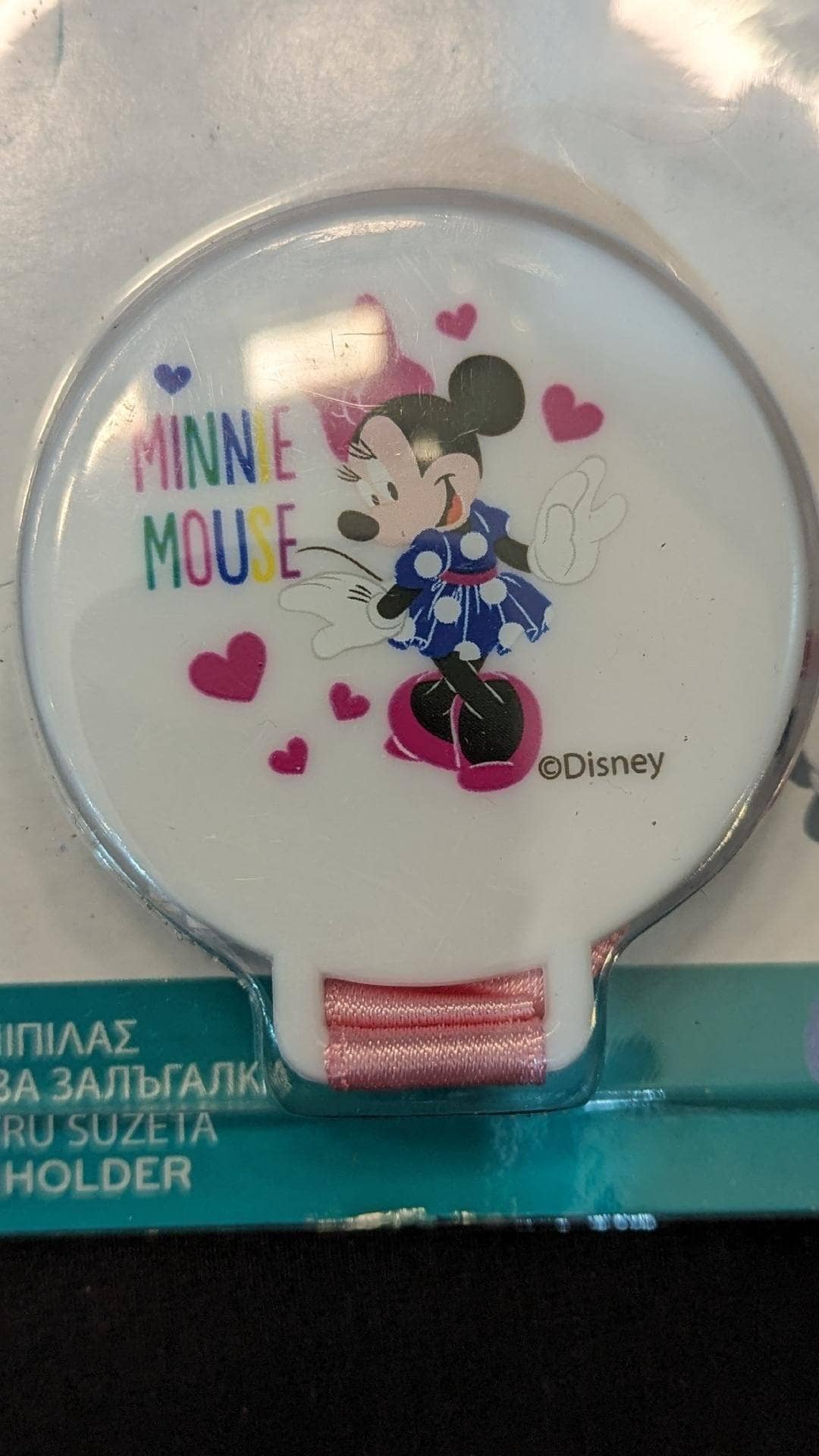 Attache sucette Minnie Disney pour bébé maman sans notice