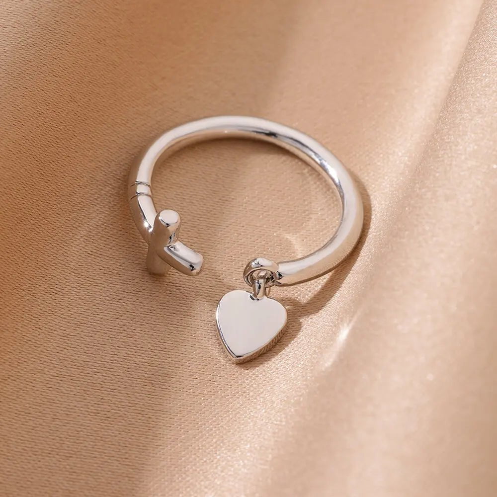 Bague breloque Coeur argent maman sans notice