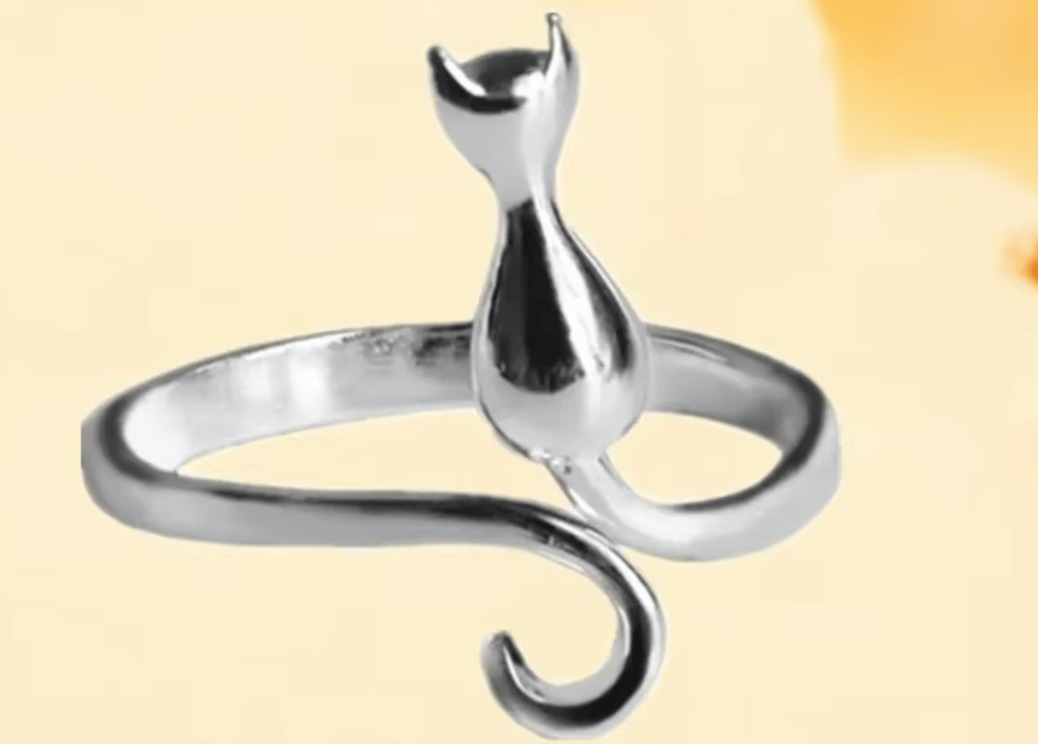 Bague Chat Edouard argent maman sans notice