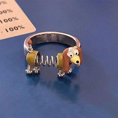 Bague chien teckel ajustable maman sans notice