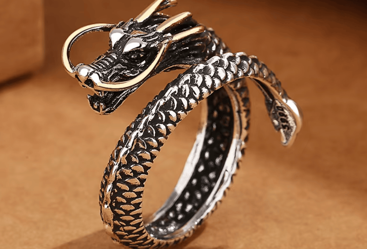 Bague dragon de feu ajustable maman sans notice