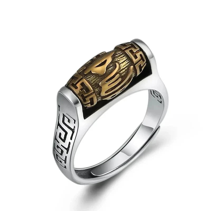 Bague Rotative Tibétaine – Anneau Mantra de Bénédiction Vintage maman sans notice