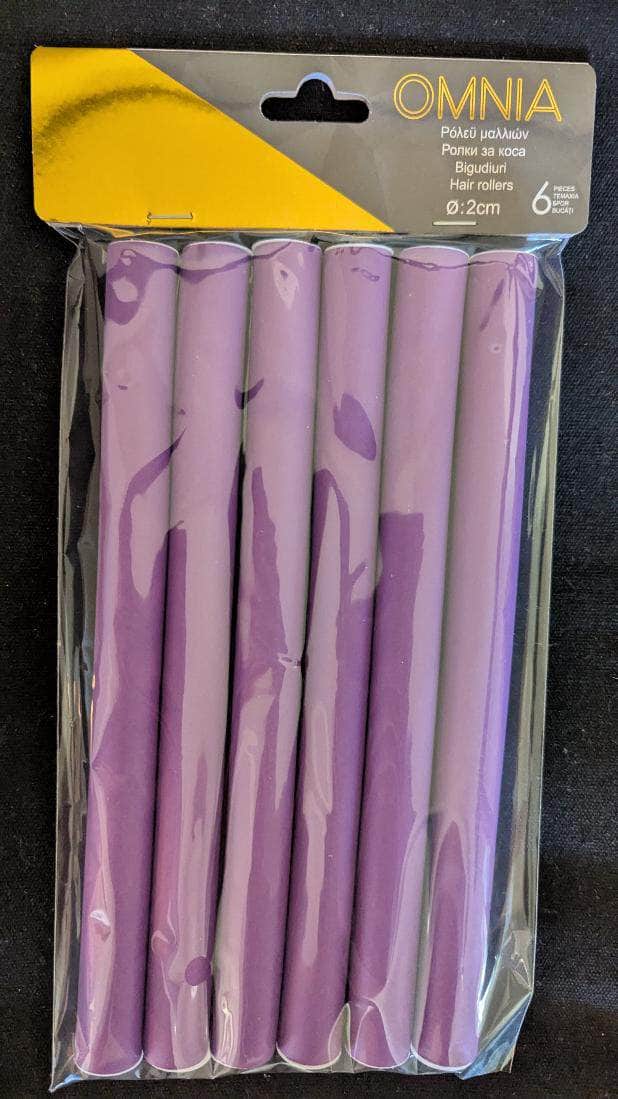 Bigoudis cheveux OMNIA Ø 2 cm – Lot de 6 rouleaux pour boucles et ondulations maman sans notice
