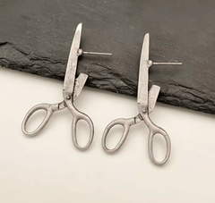 Boucles d'oreilles ciseaux vintage maman sans notice