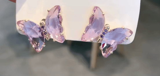 Boucles d'oreilles Papillon maman sans notice
