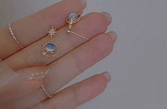 Boucles d'oreilles planète bleue maman sans notice