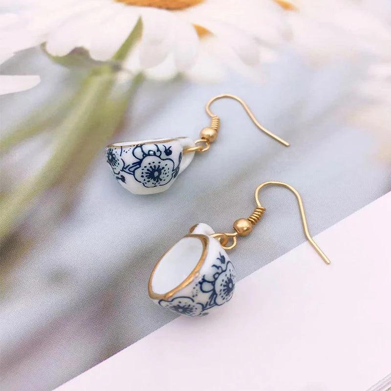 Boucles d'oreilles Tasses céramique maman sans notice