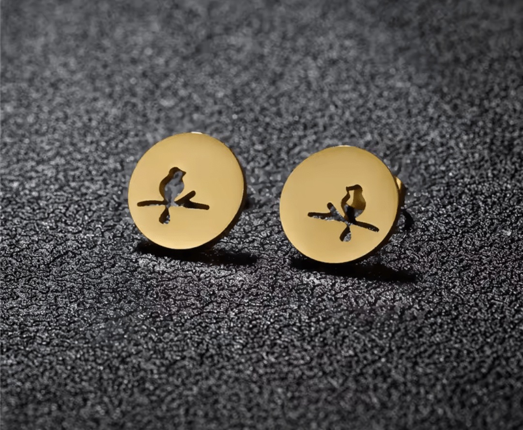 Boucles d'oreilles vintage Birdy maman sans notice