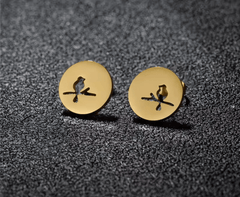 Boucles d'oreilles vintage Birdy maman sans notice