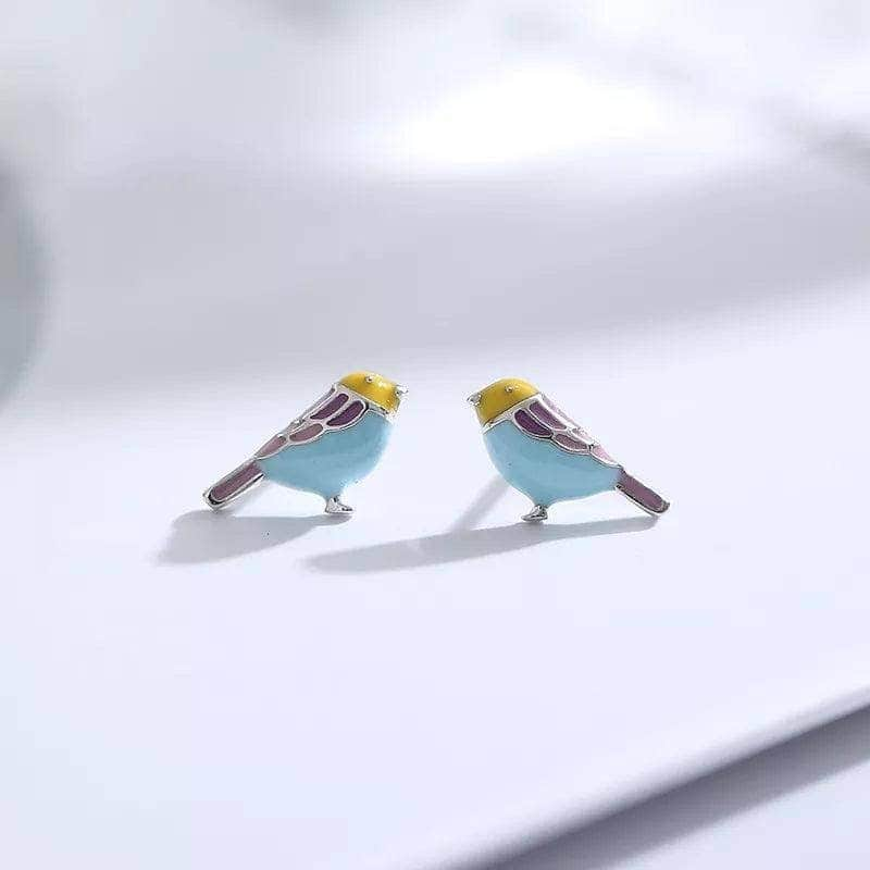 Boucles d'oreilles vintage Petit oiseau maman sans notice