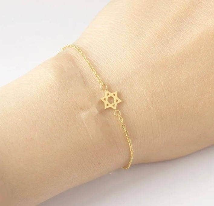 Bracelet juif Etoile de David religieux mamansansnotice