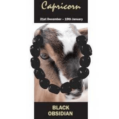 Bracelet pierres naturelles pour le Capricorne Obsidienne maman sans notice