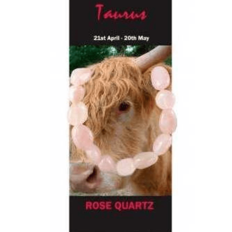 Bracelet pierres naturelles pour le Taureau Quartz rose maman sans notice