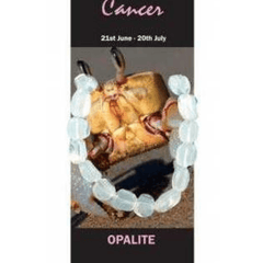 Bracelet pierres naturelles pour les Cancers Opalite maman sans notice