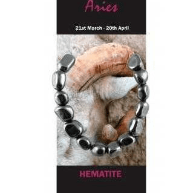 Bracelets pierres naturelles pour les Beliers hématite noire maman sans notice