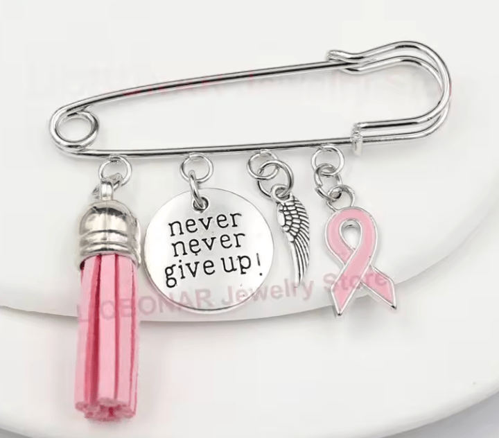 Broche lutte contre le cancer du sein maman sans notice