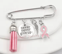 Broche lutte contre le cancer du sein maman sans notice
