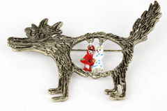 Broche Petit loup maman sans notice