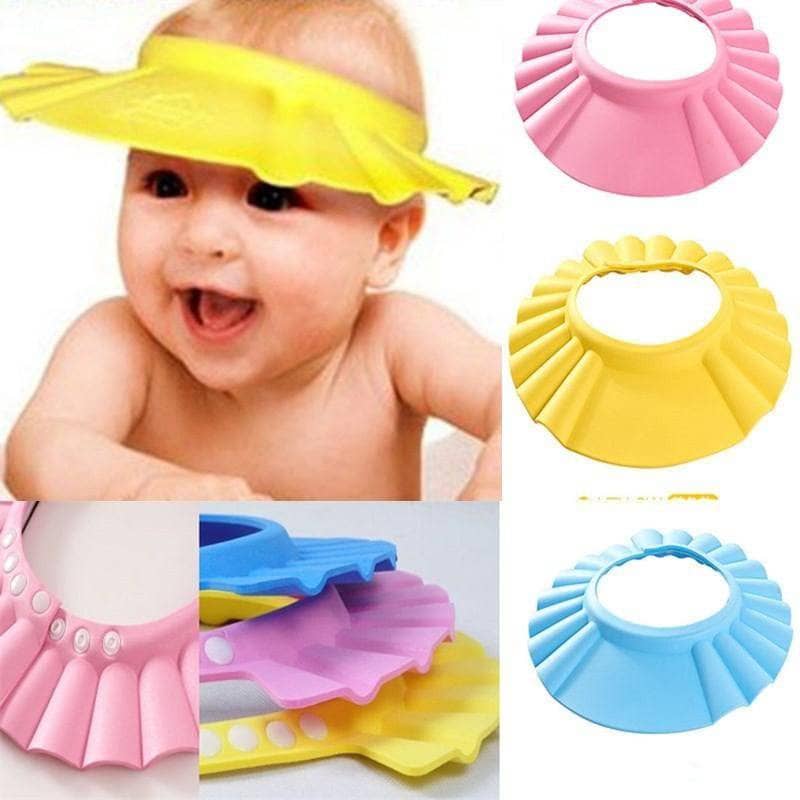 Casquette visière douche bébé bleue maman sans notice