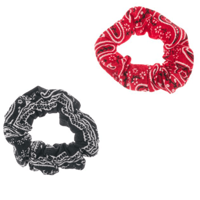 Chouchous bandana noir et rouge maman sans notice