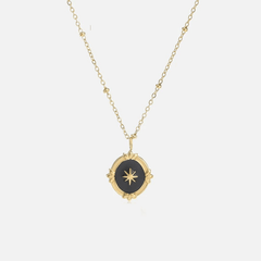 Collier Black star mamansansnotice