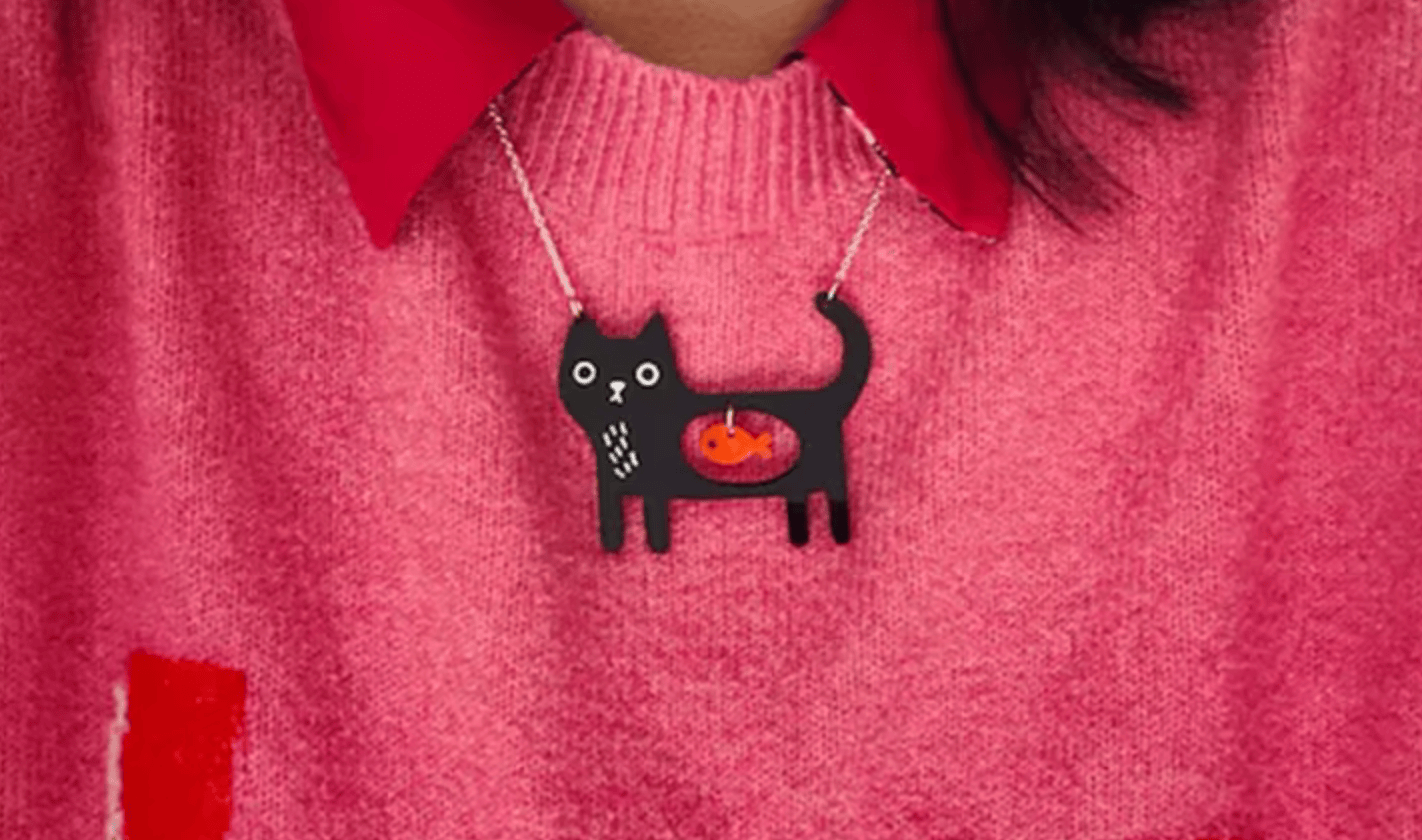 Collier chat gourmand mamansansnotice