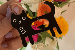 Collier chat gourmand mamansansnotice